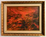 Ahuva Sherman, - ''Sunset Over Jerusalem''-, oil on canvas