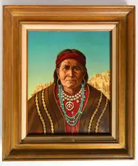 Franklin Moody, - ''A Turquoise and Silver''-, oil on canvas, 1977
