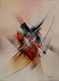 Leonardo Nierman, - Untitled (Abstract)-