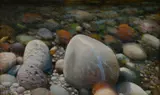 William Shepherd, - ''Violet Rock''-, oil on masonite, initialed WFS lower left, very good condition