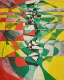 Stanley Hayter, - ''Aurora'' (Black & Moorhead 391)-, lithograph in colors, 1977