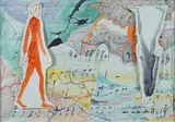 Roberto Barni, Senza titolo, mixed media and collage on paper