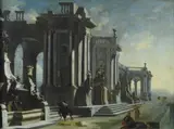 Giovanni Paolo Panini, Capriccio architettonico con figure