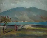 Paesaggio con figura by Giulio Fortunato Faini, offered Apr 2017
