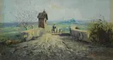 Ferruccio Rontini, Paesaggio con pastorella e gregge