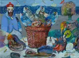 Senza titolo by Antonio Possenti, 1987, oil on canvas board, offered Apr 2017