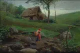Achille Tominetti, Paesaggio con contadina