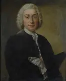 Pierre Allais, Ritratto di nobiluomo, Cornice in legno dipinta e dorata.