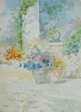 Vincenzo Irolli, Terrazza con vasi di fiori