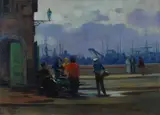 Figure al porto by Renato Natali, offered Apr 2017