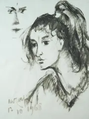 Aldo Carpi, Profilo di donna, 1968