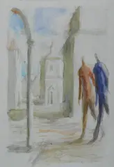Paesaggio e figure by Lorenzo Bonechi, Fiirma in basso a destra., offered Feb 2017