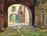Scorcio di aia by Adolfo Tommasi, offered Feb 2017