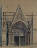 Adolfo Coppedè, Studio per la porta del Duomo, 1898