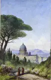 Gabriele Carelli, Paesaggio con frati