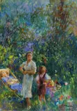 Plinio Nomellini, In giardino