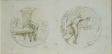 Giuseppe Cassioli, Il gioco del biliardo e delle bocce, Disegni firmati.
