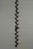 Bernard Aubertin, Parcours d'allumette, 1974, Sul verso: etichetta Gio Arte