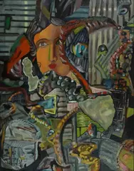 Viso e composizione by Sandro Chia, 1988, sul verso firma and data; etichette manoscritte con dati relatvi all'opera. Autentica dell'autore on foto. Bibliografia:, offered Dec 2016