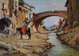 Aldo Affortunati, Paesaggio con ponte