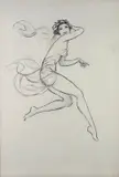 Luigi Bompard, Danzatrice, In basso a destra timbro Fondo Bompard