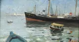 Cesare Ciani, Barche nel porto di Livorno