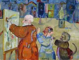 Autoritratto con imitatori by Antonio Possenti, offered Oct 2016