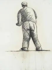 Muratore by Ottone Rosai, 1932, charcoal on paper, offered Oct 2016