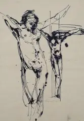 Studi per Crocifisso by Fernando Farulli, 1945, offered Jul 2016