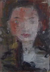 Volto by Mario Marcucci, oil on cardboard, offered Jul 2016