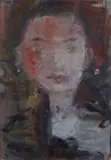 Mario Marcucci, Volto, oil on cardboard