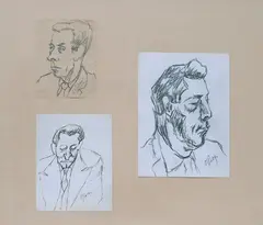 Ritratti by Ottone Rosai, Composizione di tre disegni firmati:1., offered Jul 2016