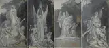 Giuseppe Cassioli, Studi per gruppi scultorei, quattro opere firmate.