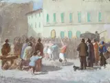Angiolino Romagnoli, Artisti di strada, 1860