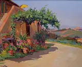Angiolo Volpe, Castiglioncello La Ragnaia (Angolo in fiore)