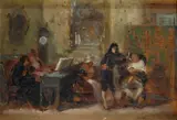 Luis Álvarez Catalá, Interno con figure, Sul verso