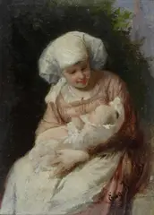 Eugen Klimsch, Donna con bambino