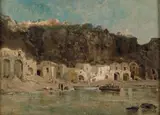 Vincenzo Caprile, Baia con villaggio di pescatori