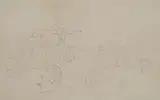 Francesco Gioli, In tribunale (fronte e retro), pencil on paper
