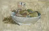 Mario Marcucci, Vaso con cipolle e bicchiere, 1969