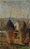 Alberto Caligiani, Casolare con pagliai