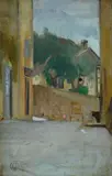 Ulvi Liegi, San Leonardo presso Pian de Giullari, 1886, siglato in basso a sinistra: UL. Sul verso: a pencil "San Leonardo presso Pian de Giullari ottobre