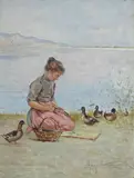Angiolo Tommasi, In riva al lago