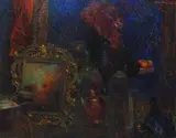 Plinio Nomellini, Interno con natura morta