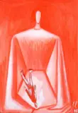 Roberto Barni, Uomini, 2010, tempera and collage on carbone