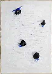 Per Bernardè by Marco Gastini, 2015, mixed media and ardesua on paper intelata, offered Jun 2016