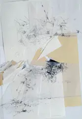 Senza titolo by Sandro Martini, 2012, collage and inchiostro calcografico on paper, offered Jun 2016