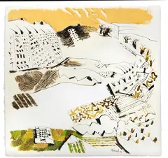 Tullio Pericoli, Senza titolo, 2014, oil and inchiostro on carbone