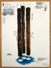 L'anima della natura by Fabrizio Plessi, 1998, tempera and mixed media on paper, offered Jun 2016