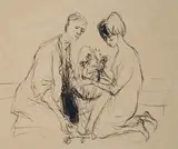 Arnoldo Ciarrocchi, Il cesto di fiori (fronte); Nudo di spalle (retro)